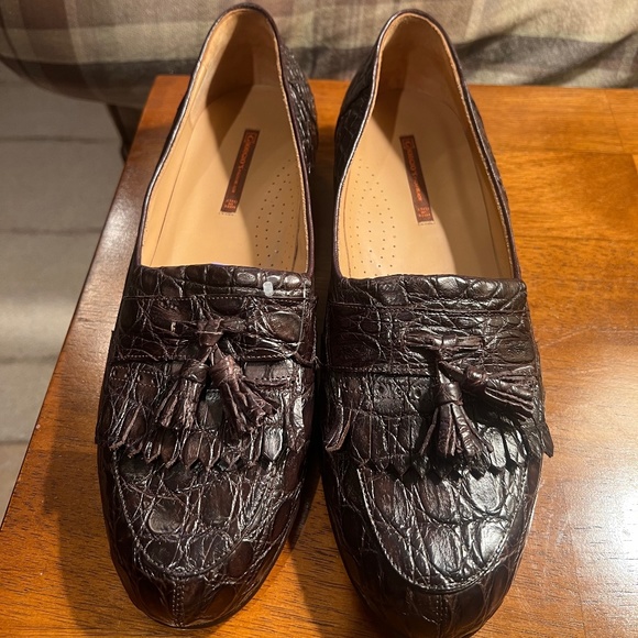 New* Giorgio’s of Palm Beach Crocodile Men’s Loafers Shoes Size 10 Dark Brown main image 6